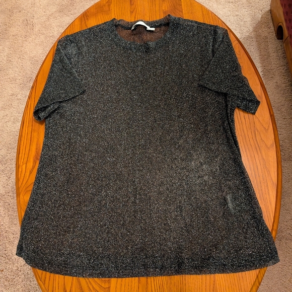 Jonathan Simkhai sheer black metallic top, size M - Picture 9 of 9